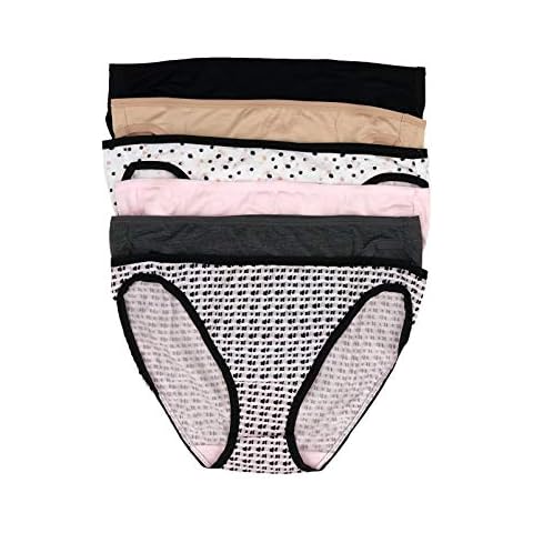 Felina | So Smooth Modal Low Rise Bikini | Panties | 6 Pack (City Vibes, Medium) Cover