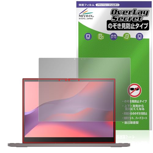 ミヤビックス ASUS Chromebook CX34 Flip (CX3401) 対応 保護 フィルム 覗き見防止 360度 プライバシー 低反射タイプ