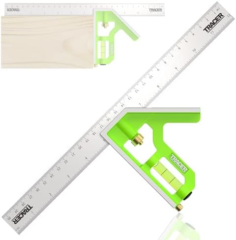 TRACER Combination Square 300mm (12 Inch). 45/90 degree Measuring...
