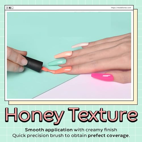 Image of DUDUSTRONG Bolt Bee Gel Glossy Finish Nail Polish Kit Gel Nail Polish Set - 6 Colors Summer Gel Polish Mint Green Rose Red For Women Girls (A1 M Venice Water Park (22+43+01+02+108+34)), 90 Ml
