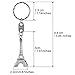 Outus 15 Pieces Eiffel Tower Keyring Retro Adornment French Souvenirs Keychains (Silver)