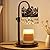 DMBOSS Candle Warmer Lamp with Timer Dimmer Adjustable Height with 2 Bulbs Crystal Candle Lamp Elegant Home Decor for Mother's Day Gift Wax Melt Warmers for Women Birthday Gift (Black Gold Brushed)