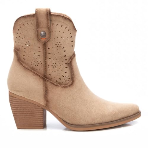 REFRESH   Botas Camperas Mujer Beige   Calzado Cómodo y Versátil   Moda casual   Modelo 17251802 (Talla 39)