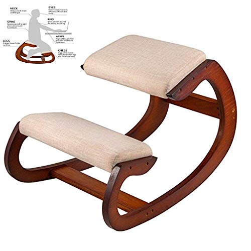 Kneeling Chair Stool,Furniture Rocking Wooden Kneeling Computer Posture Chair Design Correct Posture Anti-Myopia