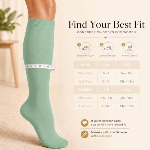 Image of Laite Hebe 4 Pairs-Compression Socks for Women&Men Circulation-Best Support for Nurses,Running,Athletic