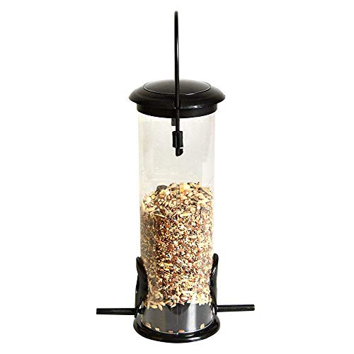 Esschert Design Silo Feeder With Two Openings, Black #TOP2