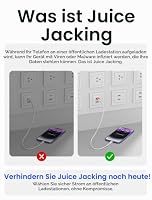 JSAUX Datenblocker, USB A auf USB C, Nur Laden, Rot, 4er-Pack – Ansicht 6