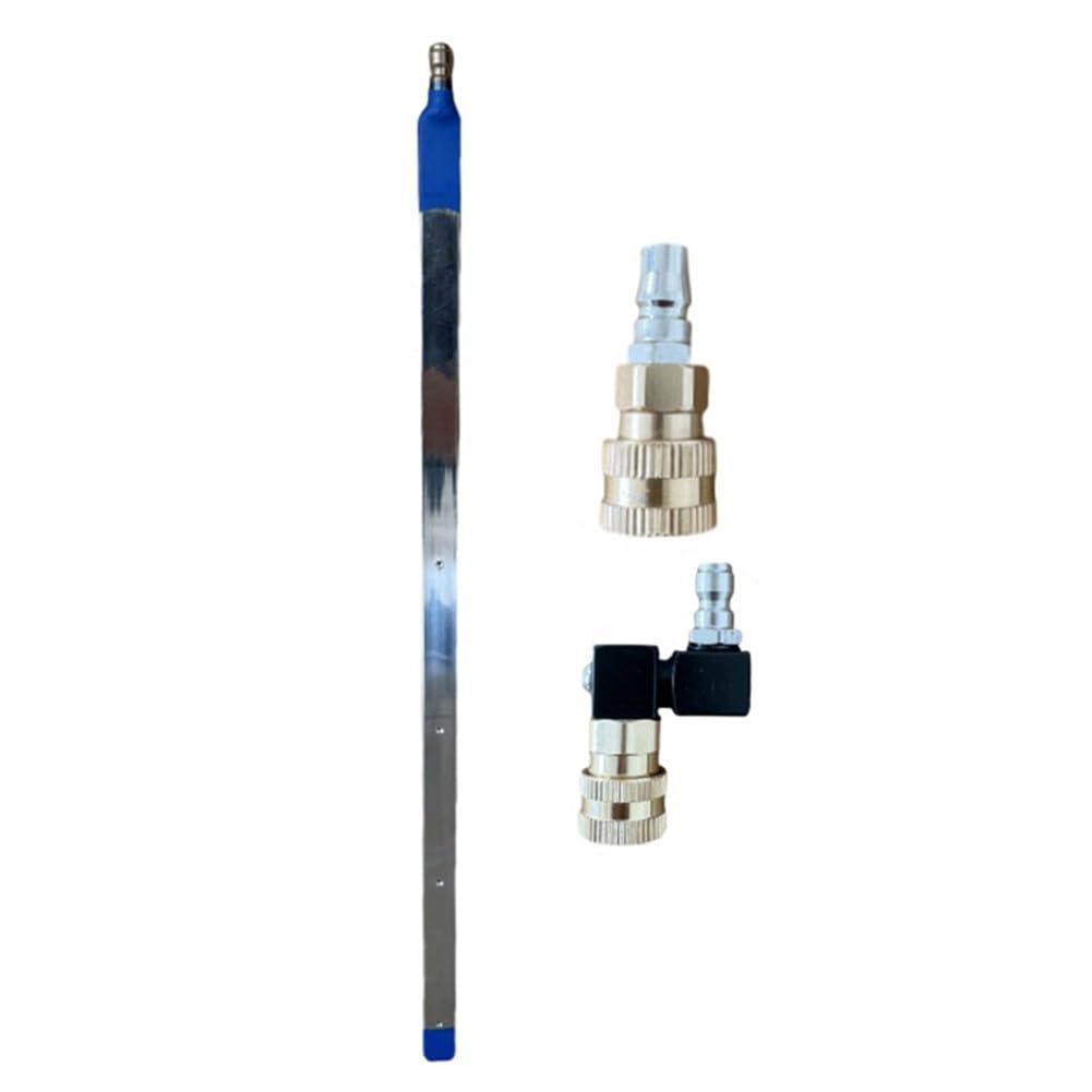Limpiador de radiador de coche de 60 cm, barra de pulverización de metal, no requiere desmontaje, boquilla de agua y aire para camiones y kit de limpieza de condensador de coche