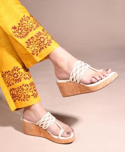 Image of SilverArrow Trendy Fabulous Perfect for Every Occasion Wedge Heel Sandals For Womens And Girls