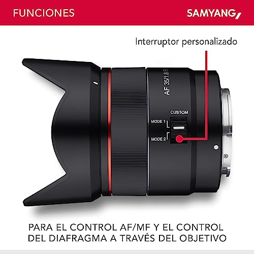 Lente Samyang AF 35mm F1.8 FE para Sony E-Mount Full Frame y APS-C | Enfoque Automático Rápido | Compatible con Sony Alpha A7C, A7 III, A6100. - Fernando Cortés