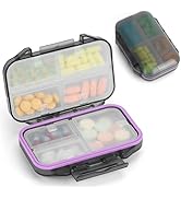 Simfree Pill Organzier - Travel Pill Organizer, Daily Pill Organizer with 7 Compartments,Travel P...