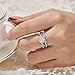 HAULTENG Moissanite Infinity Wedding Ring Sets For Women Round Cut Bridal Ring Sets 925 Sterling Silver Sz 9
