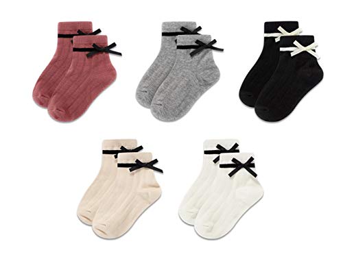 Image of Toddler Baby Girls Boys Socks Animal Pattern Children Ankle Cotton Socks 5 Pairs