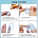 3pcs Waterproof Toe & Finger Covers, Reusable Nail Bath Soak Covers Silicone Shower Sleeves for Bathing Toe Protectors Manicure Nail Accessories for Swimming (1 Large, 2 Small)