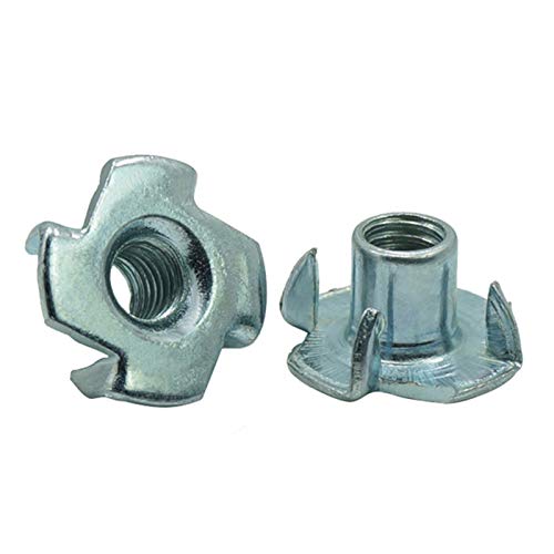 20 PC, T-Mutter, Stahl, verzinktes M4 M5 M6 M8 M10 M12 4-Backen-Nut, Nut Lautsprecher, for den Einsatz in Holz und feuchten Umgebungen. (Size :