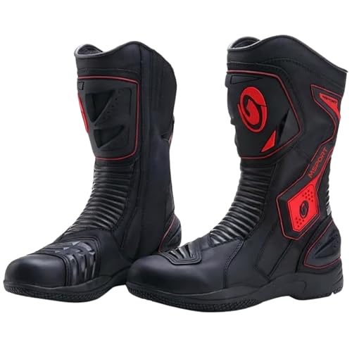 Bottes de moto imperméables pour rouler sous la pluie en cuir Msport