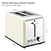 Toaster 2 Slice, Retro Small Toaster with Bagel, Cancel, Defrost Function, Extra Wide Slot Compact Stainless Steel Toasters for Bread Waffles, Cream