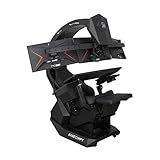Imperatorworks EASECOMFY T2 Throne Computer Cockpit for 3 Monitors, Zero Gravity Chair Workstation,can Extend for 5 Monitors Support ultrawide 1 * 49' Option with Massage Function