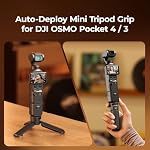 SMALLRIG One-Touch Deploy Mini Poignée de trépied pour appareil photo DJI Pochette Osmo 4 3 /Action 6/5 Pro/4/Nano, avec vis 1/4"-20 pour Insta360 pour GoPro, Appareil photo, lumière du panneau, support téléphonique, Max Charger 1.1lbs - 6049