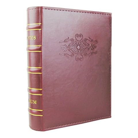 Yepmax Vintage Pocket Photo Albums Hold 4 x 6 Photos 200pcs (Red) Cover