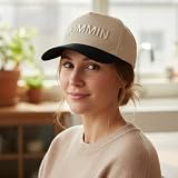 KEYLOZIN Vintage Embroidered Mom Trucker Hat for Women - Adjustable Canvas Casual Baseball Cap, Retro Dad Hat with Embroidery Detail