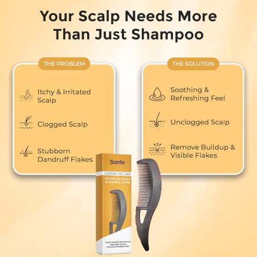 Image of Sanfe Dandruff Care Advanced Scalp Cleaning Comb For Healthy Scalp | 1 Unit