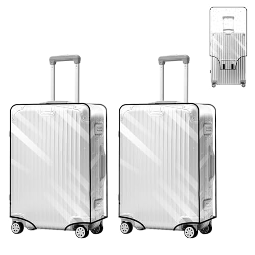 xolear 2 Pièces 28 Pouces Housse Protection Valise, Protege Valise PVC Transparent, Auto Adhésif Trolley Suitcase Protectors Imperméable et Résistant aux...