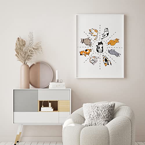 Image of Louise Maelys Cat Embroidery Kit for Beginners Animal Pattern DIY Craft | Cross Stitch Kits Featuring Cat Designs, Includes Fabric, Hoop, Threads, Needles And Guide. Needlepoint Kit For Adults