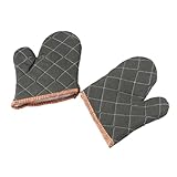 TOPBATHY 2piezas Guantes De Cocina y Horno Aislamiento Térmico Antiescaldaduras Antideslizantes Talla s