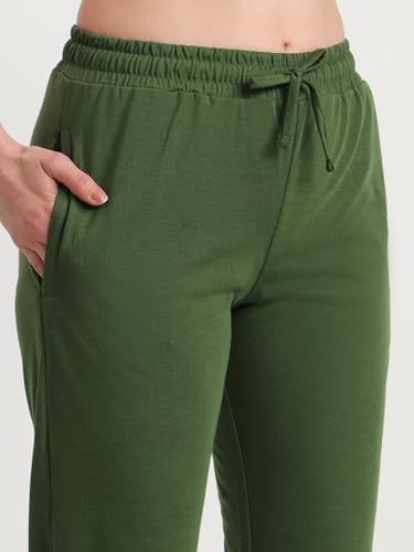 Image of T T Women Regular Fit Poly Jersey Solid Trackpant