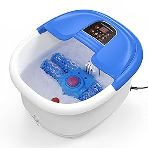 Fußbad Hydromassage-Fußbett Elektrisches Fußbett Pediküre Foot Spa mit automatischen Rollen, 3 Modi, Temperatur 35-48, mit Hydromassage, Bauchstein, Medizinbox und rotem Licht
