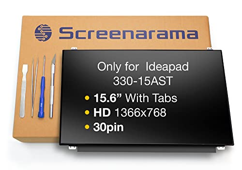 SCREENARAMA New Screen Replacement for Lenovo Ideapad 330-15AST, HD 1366x768, Matte, LCD LED Display with Tools