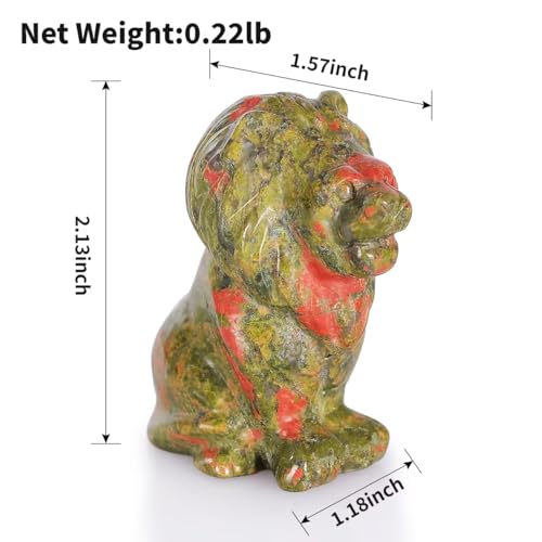 Estatua León Unakite 2 pulgadas para Decoración miniatura 2