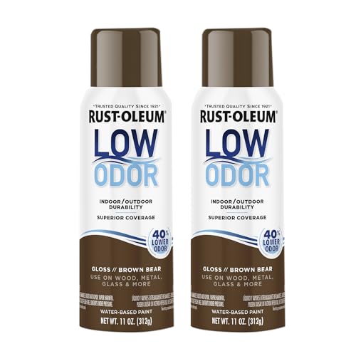 Image of Rust-Oleum Low Odor Premium Spray Paint, 11 oz, Gloss Brown Bear, 2 Pack
