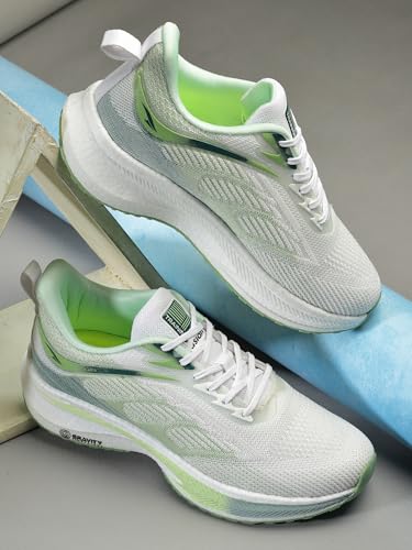 ASIAN Men's HYPERCUSHION-01 White Running Shoes OFF WHITE MINT - Image 7