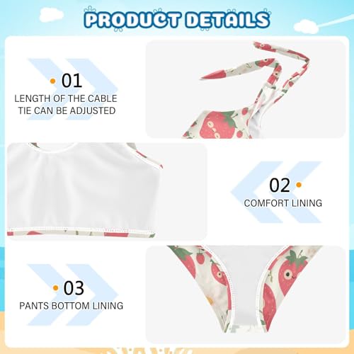 KLL Organic Garden Personalized Strawberry Girls 2 Piece Bikini Sets Quick-Dry Swimming Swimsuit Swimwear4