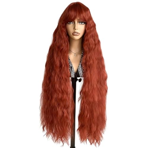 Perruque blonde ondulée en fibre premium pour un volume moelleux