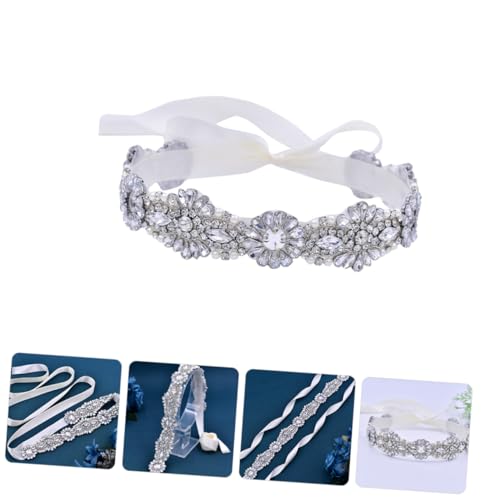 Ceintures de robe de mariée avec strass brodé pour style chic
