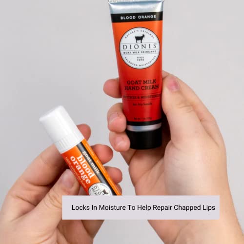 Dionis - Goat Milk Skincare Blood Orange Scented Lip Balm And Hand Cream Set (.28Oz And 1 Oz) - Made In The Usa - Cruelty-Free And Paraben-Free #TOP3