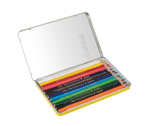 Image of Apsara 12 Full Size Premium Triangular Colour Pencil | Brilliant Colours | Hex Shape | Easy Grip | Superior Lead Quality | use for School, College & Artist Student | Pack of 1-12 Colour Pencils