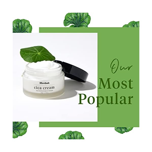 Cica-Face-Moisturizer-for-Women-Anti-Aging-Anti-Wrinkles-Natural-Korean-Cica-Cream-17-oz Meebak Cica Cream | Korean Face Moisturizer for Sensitive Skin, Anti-Aging Night Cream with Retinol, Peptides, Hyaluronic Acid | Calming & Repairing Skin | 50ml, 1.7 fl oz