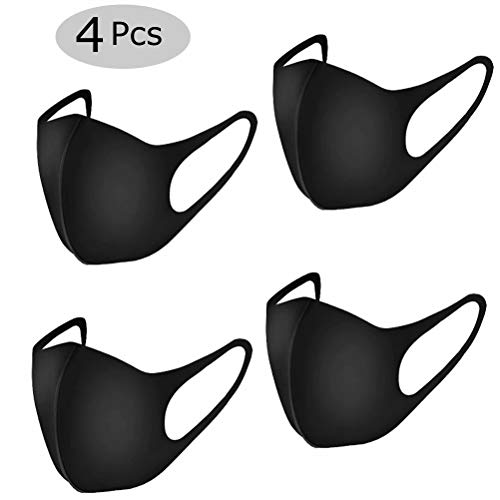 ZDU 4 Pack Unisex Mouth Mask Dust Mask Anti Dust Pollution Face Mouth Mask Washable Reusable Mouth Masks for Smoke Cycling Camping Travel