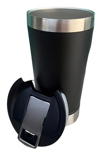 Copo Térmico para Cerveja Chopp Café com tampa 473ML (PRETO)