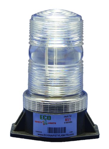 Bs1 Clear White 9-80V Dc Strobe Forklift Emergency Warning Light Beacon 12V 24V 36V 48V 72V #TOP24