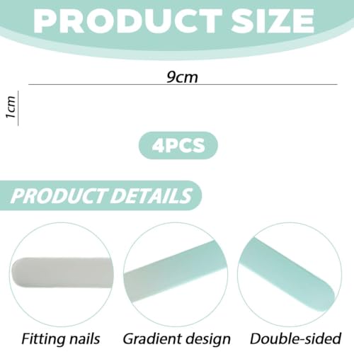 MKEAWWU Lima De Uñas Para Bebé, 4 Unidades, Cuidado De Bebés, Cristal De Cristal, Limas De Uñas, Los Mejores Regalos, Para Bebés Y Niños Pequeños - imagen 2
