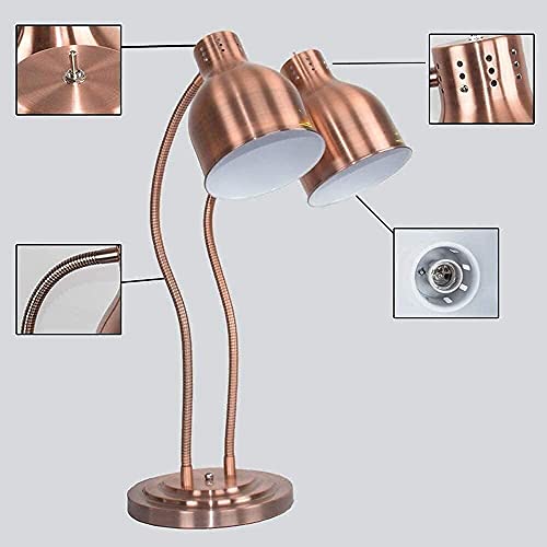 image for SZDYQ Kitchen Heat Lamp Food Warmer Single/Double Bulbs Buffet Carving
