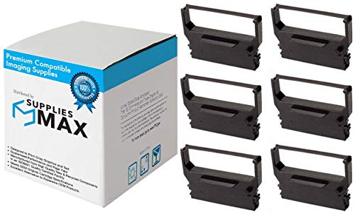SuppliesMAX Compatible Replacement for Star MP-300/323/342/382/SP-300/320/349 Black P.O.S. Printer Ribbons (6/PK) (STR011110)