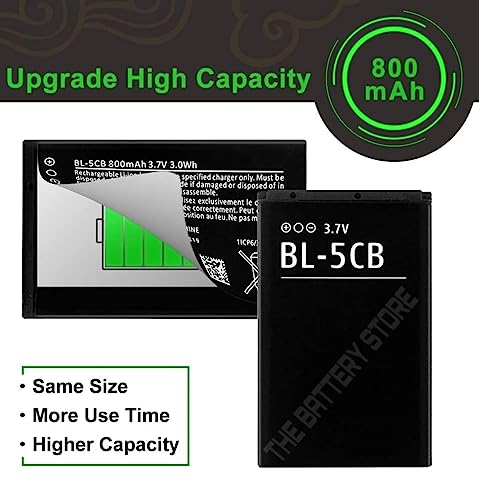 Image of Original (BL-5CB) Battery for Nokia 105 (BL-5CB) Battery with 1 Year Warranty***** (P6)