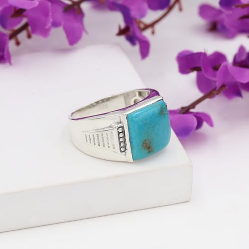 Bague turquoise d'Arizona en argent 925 style western chic