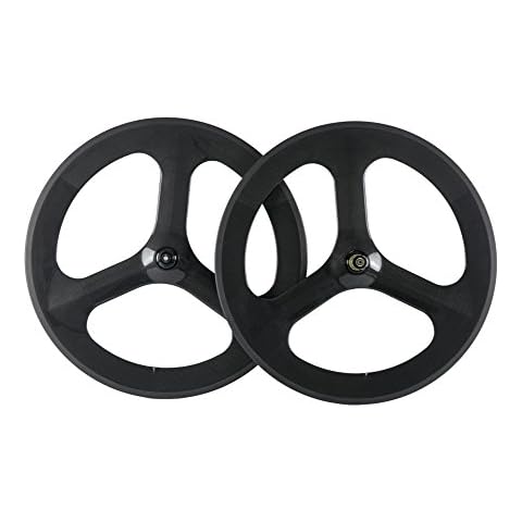 WINDBREAK BIKE 700c Clincher Carbon Road Bike 70mm Tri Spoke Wheel 23mm Width Cover